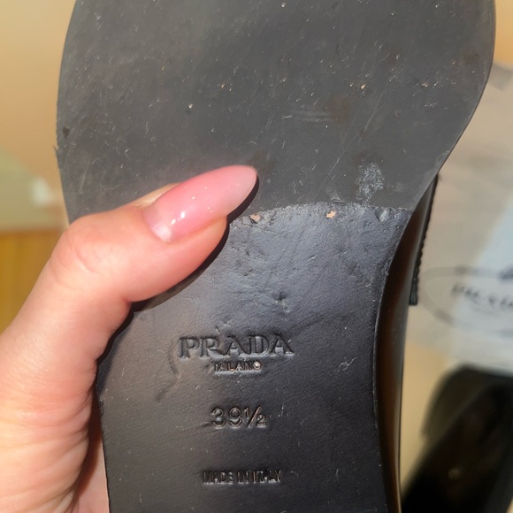 Prada Leather Loafers, size 39.5 , pre -owned, good condition - Picture 6 of 16